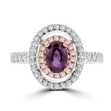 18K White Gold Brazilian Alexandrite 0.79cts  and Diamond 0.45cts Statement Ring (SI1-VS, G-H) by La Vita Vital