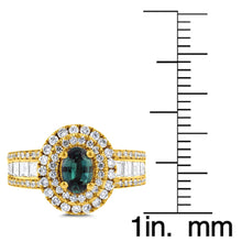 18K Yellow Gold Fine Brazilian Alexandrite and 1 1/3 ct TDW Diamond Ring (SI1- VS, G-H) by La Vita Vital