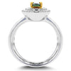 18k White Gold Fine Brazilian Alexandrite and 1 1/3 ct TDW Diamond (SI1-VS, G-H) Ring by La Vita Vital