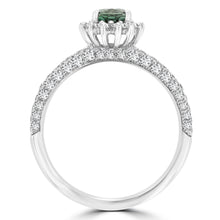 18K White Gold 3/4ct Fine Brazilian Alexandrite and 5/8ct TDW Diamond (SI1-VS, G-H) Ring by La Vita Vital