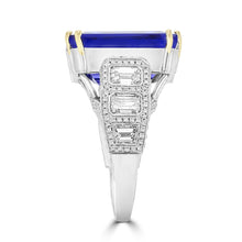 18K White Gold Tanzanite 22.70cts & Diamond 3.50cts (VS2, G) Ring