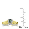 18K Yellow Gold, Fine Brazilian Alexandrite 0.20cts & Diamond 0.15cts TDW (SI1-VS, G-H) Ring by La Vita Vital