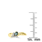 18K Yellow Gold 1/4ct Oval-cut Brazilian Alexandrite and Diamond Ring (G-H, SI1-SI2) by La Vita Vital