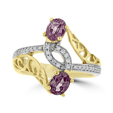 18K Yellow Gold, Fine Brazilian Alexandrite 0.52cts & Diamond 0.13cts TDW (SI1-VS, G-H) Ring by La Vita Vital