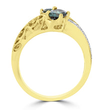 18K Yellow Gold, Fine Brazilian Alexandrite 0.52cts & Diamond 0.13cts TDW (SI1-VS, G-H) Ring by La Vita Vital