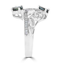 18K White Gold, Fine Brazilian Alexandrite 0.52cts & Diamond 0.13cts TDW (SI1-VS, G-H) Ring by La Vita Vital