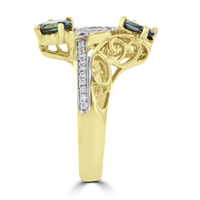 18K Yellow Gold, Fine Brazilian Alexandrite 0.52cts & Diamond 0.13cts TDW (SI1-VS, G-H) Ring by La Vita Vital