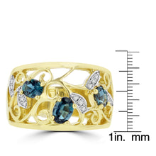 18K Yellow Gold Brazilian Alexandrite 0.80ct and Diamond 0.09cts Ring (VS-SI1, G-H) by La Vita Vital