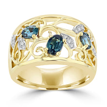 18K Yellow Gold Brazilian Alexandrite 0.80ct and Diamond 0.09cts Ring (VS-SI1, G-H) by La Vita Vital