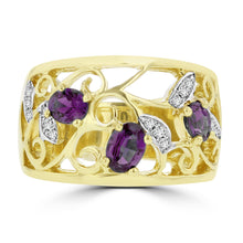 18K Yellow Gold Brazilian Alexandrite 0.80ct and Diamond 0.09cts Ring (VS-SI1, G-H) by La Vita Vital