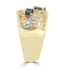 18K Yellow Gold Brazilian Alexandrite 0.80ct and Diamond 0.09cts Ring (VS-SI1, G-H) by La Vita Vital