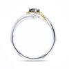 18K WG Alexandrite Ring with White & Yellow Diamonds
