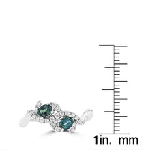 18K White Gold, Brazilian Alexandrite 0.50cts & Diamond 0.27cts TDW (SI1-VS, G-H) Ring by La Vita Vital