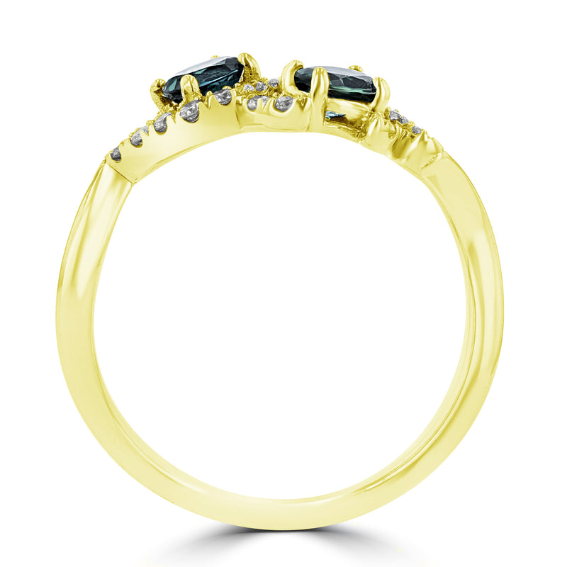 18K Yellow Gold, Brazilian Alexandrite 0.50cts & Diamond 0.27cts TDW (SI1-VS, G-H) Ring by La Vita Vital