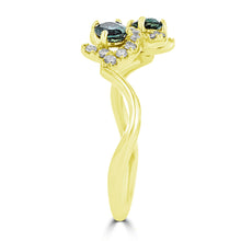 18K Yellow Gold, Brazilian Alexandrite 0.50cts & Diamond 0.27cts TDW (SI1-VS, G-H) Ring by La Vita Vital