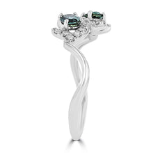 18K White Gold, Brazilian Alexandrite 0.50cts & Diamond 0.27cts TDW (SI1-VS, G-H) Ring by La Vita Vital