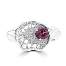 18K White Gold, Brazilian Alexandrite 0.55cts & Diamond 0.12cts TDW (SI1-VS, G-H) Ring by La Vita Vital