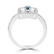 18K White Gold, Brazilian Alexandrite 0.26cts & Diamond 0.53cts TDW (SI1-VS, G-H) Ring by La Vita Vital