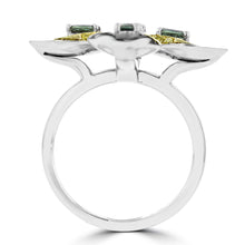 18K Two Tone Gold, Fine Color Changing Brazilian Alexandrite 0.97cts & Diamond 0.40cts TDW (SI1-VS, G-H) Ring by La Vita Vital