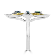 18K Two Tone Gold, Fine Color Changing Brazilian Alexandrite 0.97cts & Diamond 0.40cts TDW (SI1-VS, G-H) Ring by La Vita Vital