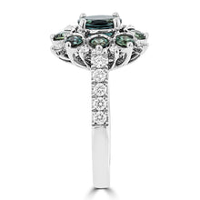 18K White Gold, Fine Brazilian Alexandrite 1.99cts & Diamond 0.48cts TDW (SI1-VS, G-H) Ring by La Vita Vital