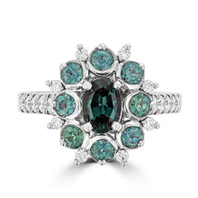 18K White Gold, Fine Brazilian Alexandrite 1.99cts & Diamond 0.48cts TDW (SI1-VS, G-H) Ring by La Vita Vital