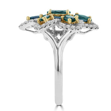 18K White Gold 1.64ct TGW Brazilian Alexandrite and Diamond 0.61cts Cocktail Ring (SI1-VS, G-H) by La Vita Vital