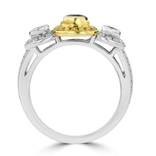 18K Two Tone Gold, Fine Color Changing Brazilian Alexandrite 1.51cts & Diamond 0.54cts TDW (SI1-VS, G-H) Ring by La Vita Vital