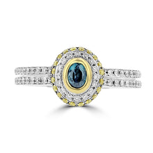 18K White & Yellow Gold, Brazilian Alexandrite 0.28cts & Diamond 0.35cts TDW (SI1-VS, G-H) Ring by La Vita Vital