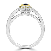 18K White Gold, Fine Color Changing Brazilian Alexandrite 0.54ct & Diamond 0.39ct TDW (SI1-VS, G-H) Ring by la Vita Vital