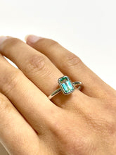 14k White Gold Emerald Bezel Ring