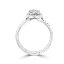 14K White Gold Diamond 1.15cts TDW Heart (SI1-VS, G-H) Bridal Set