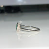 14k White Gold Emerald Bezel Ring