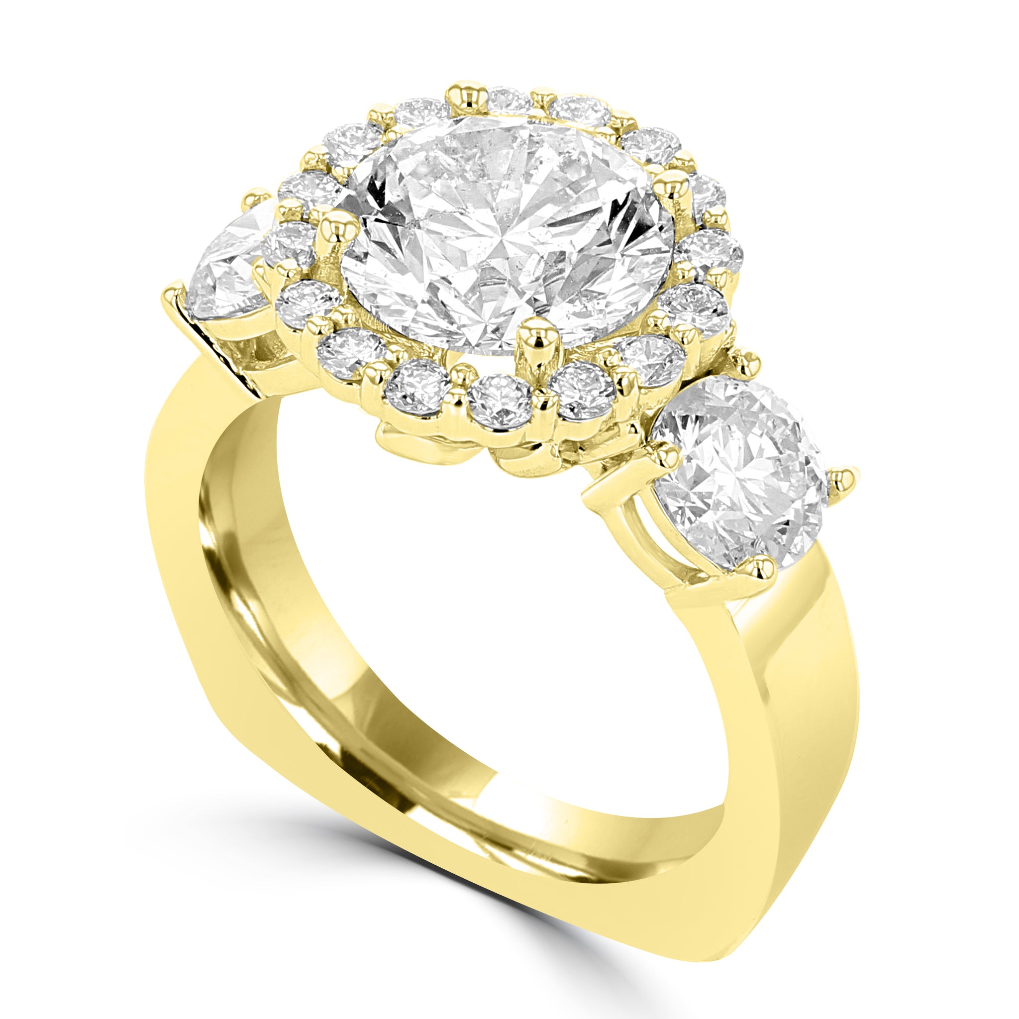 14K Yellow Gold Diamond 5.25cts TDW Engagement Ring