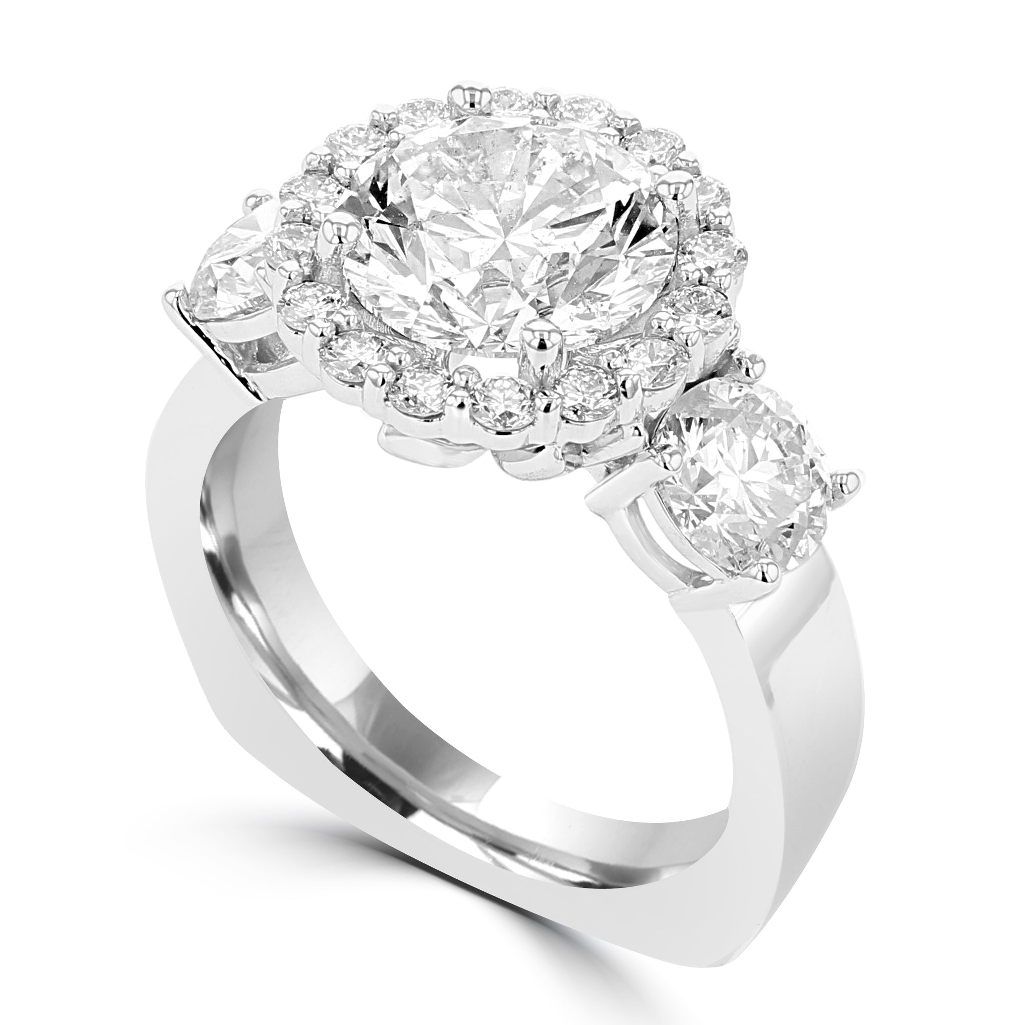 14K White Gold Diamond 5.25cts TDW Engagement Ring