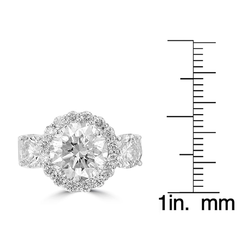 14K White Gold Diamond 5.25cts TDW Engagement Ring