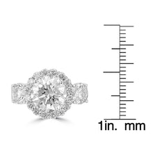 14K White Gold Diamond 5.25cts TDW Engagement Ring