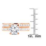 14k Rose Gold Diamond 2.05ct. TDW Bridal Set
