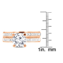 14k Rose Gold Diamond 2.05ct. TDW Bridal Set