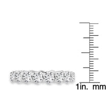 14K White Gold 4ct TDW Round Diamond Wedding Band