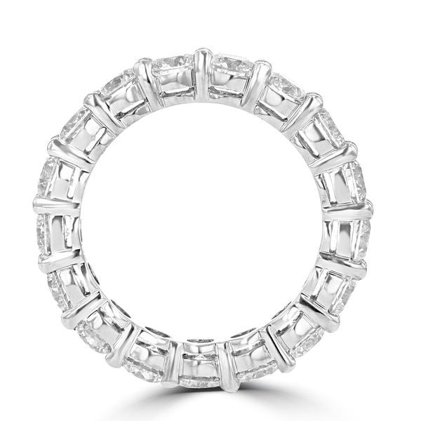 14K White Gold 4ct TDW Round Diamond Wedding Band