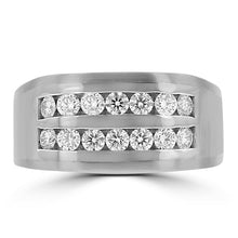 14k White Gold Men's 1.00ct TDW Diamond Ring