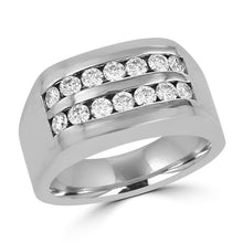 14k White Gold Men's 1.00ct TDW Diamond Ring
