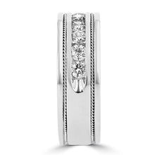 14k White Gold Men's Diamond Ring 1 1/10 cts TDW