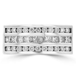 14K White Gold Men's Diamond 1.55cts TDW Ring