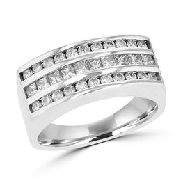 14K White Gold Men's Diamond 1.55cts TDW Ring