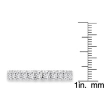 14K White Gold 3/4ct TDW Round Diamond Wedding Band