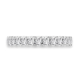 14K White Gold 3/4ct TDW Round Diamond Wedding Band