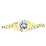 14k Yellow Gold 7/8ct TDW La Vita Vital Engagement Ring