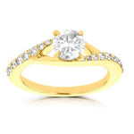 14k Yellow Gold 7/8ct TDW La Vita Vital Engagement Ring